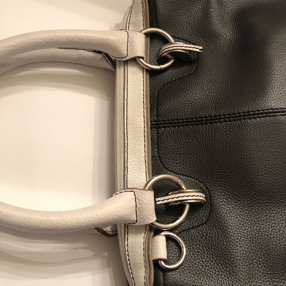 Tignanello Pebble Leather Colorblock Satchel - Picture 4 of 15